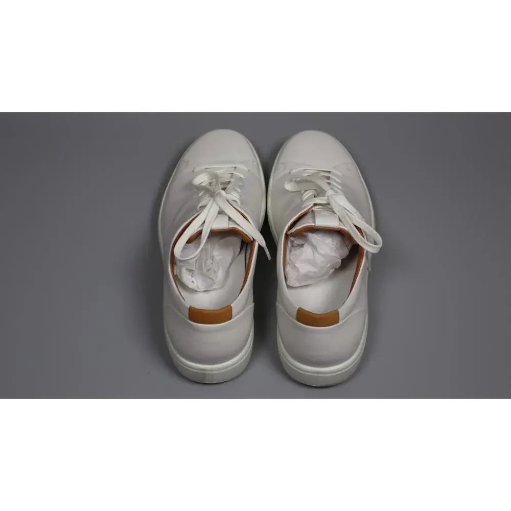ECCO Men's Soft 7 Premier White Leather Fashion Sneaker Shoes Size 9-9.5